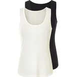 esmara® Dámské tílko, 2 kusy (černá/bílá, XS(32/34))