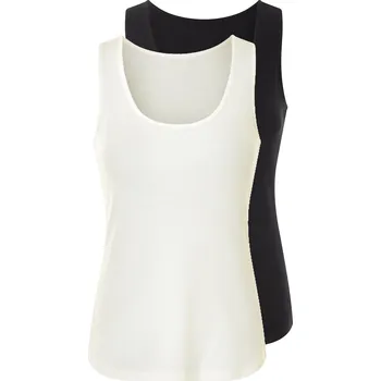 esmara® Dámské tílko, 2 kusy (černá/bílá, XS(32/34))