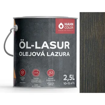 Olej na dřevo Hahn Color OLEJOVÁ LAZURA 2,5L OL-18 Antracitově šedá - Anthrazitgrau