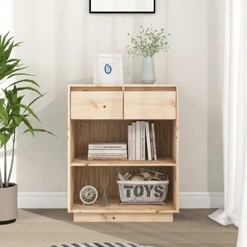vidaXL Konzolová skříňka 60 x 34 x 75 cm masivní borové dřevo [813836] Barva: Přírodní