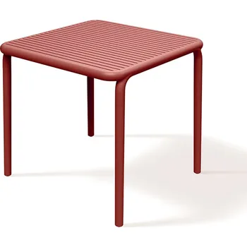 Zahradní stůl Ferne Jídelní stůl BRENE 80 x 80 x 76 cm, retro červená