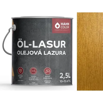 Olej na dřevo Hahn Color OLEJOVÁ LAZURA 2,5L OL-03 Světlý dub - Eiche Hell