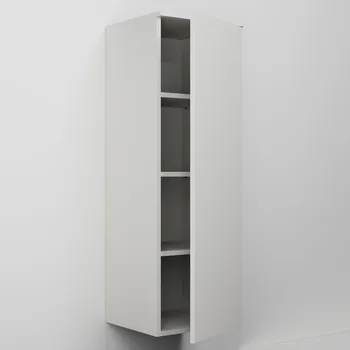 Komoda Vysoká závěsná skříňka s jedním dvířkem a třemi policemi (v. 120 cm)