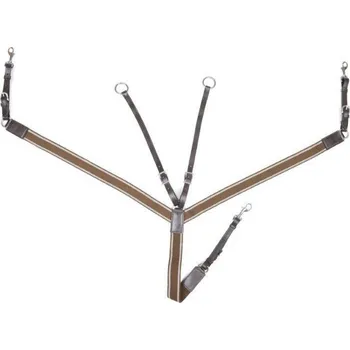 HKM POPRSNÍK S GUMOU HKM ECO, HNĚDÝ, PONY