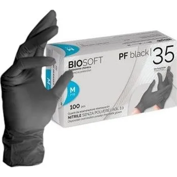 Pracovní rukavice KERBL Rukavice nitrilové GLOVELY, AQL1, černé, délka 24 cm, L