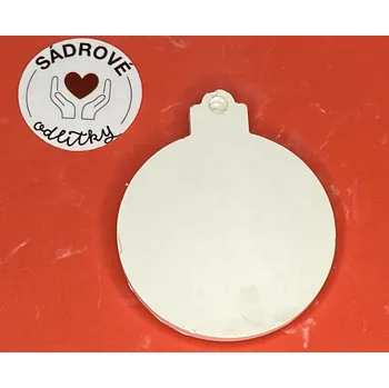 Vánoční dekorace HandMade by JaJa Sádrový odlitek - Vánoční baňka k zavěšení