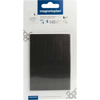 Samolepící magnety Magnetoplan Takkis 20 x 20 mm - 60 ks, černá