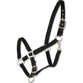 Vybavení pro koně WALDHAUSEN Ohlávka Waldhausen Satin podložená černá FULL