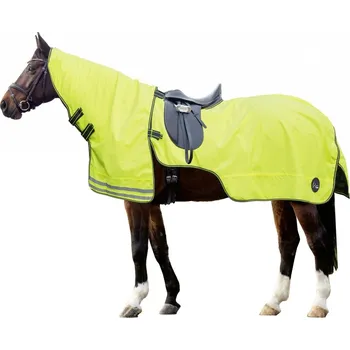 Koňská maska proti hmyzu HKM Jezdecká reflexní pláštěnka s fleecem 145