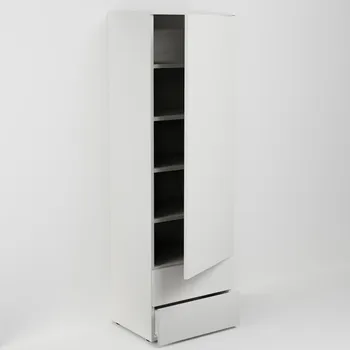 Šatní skříň Vysoká skříň s dvířkem a dvěma zásuvkami (v. 160 cm)
