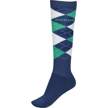 HORKA Podkolenky Horka karo modré 39-42