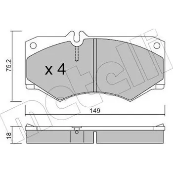Brzdová destička KLOCKI HAM.MERCEDES 207-310