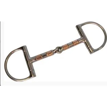 Udidlo pro koně Udidlo déčko s měděnými rolnami 135