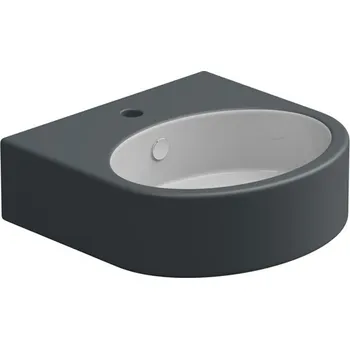 Umyvadlo Umyvadlo Like 45BW keramické, dvoubarevné, 45x44 cm, LKLAVBW45BI000028