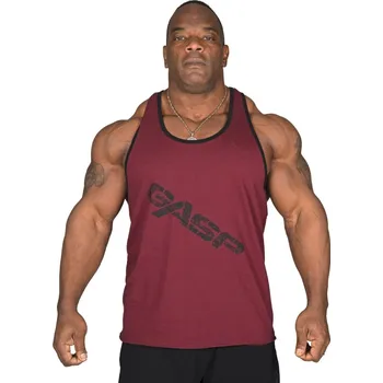 Pánské tílko Gasp VINTAGE T-BACK tank MAROON – tílko Gasp kaštanové Velikost: S