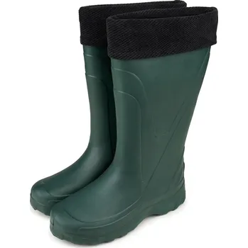 Pánské holínky Vlnka Zateplené pánské vysoké holínky s vlněnou vložkou zelená velikost obuv dospělí 41