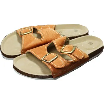 Dámská zdravotní obuv SAMLUX Korkové pantofle cihlové B888/14