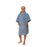 Juniorské plážové pončo, 11-14 let, Fog Blue