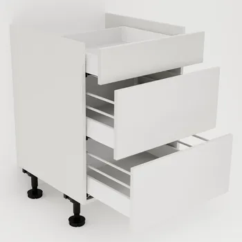 Kuchyňská skříňka Skříňka pro varnou desku se 3 zásuvkami