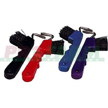 Čištění pro koně Háček na kopyta s kartáčkem žlutý