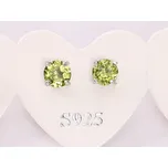 Magieprirody.cz Náušnice Oliviín kámen 5 mm se stříbrem #111 S925