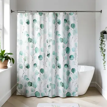 Sprchový závěs Tendance Sprchový závěs AQUARELLE se vzorem eukalyptu, 180 x 180 cm