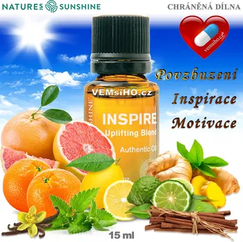 Vonný olej ❤️ Nature’s Sunshine Esenciální olej | INSPIRE | Inspirace | AKCE: - 80 % SLEVA ❤️ 15 ml ❤️ Nature’s Sunshine® USA - KVALITNÍ 100% Přírodní doplňky stravy, kosmetika, esenciální oleje, příslušenství Natures Sunshine ❤️ VEMsiHO.cz - CHRÁNĚNÁ DÍLNA ❤️