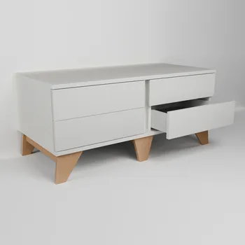 Komoda Nízká skříňka se čtyřmi zásuvkami
