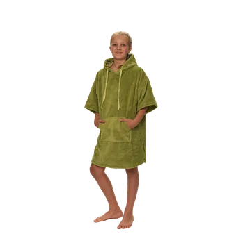 Juniorské plážové pončo, 11-14 let, Olive Green