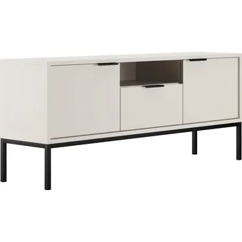 Konferenční stolek Televizní stolek Austin 135 cm bílý/černý