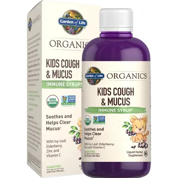Fitness strava Garden of Life - Kids Organic Elderberry Immune Syrup - 116 ml