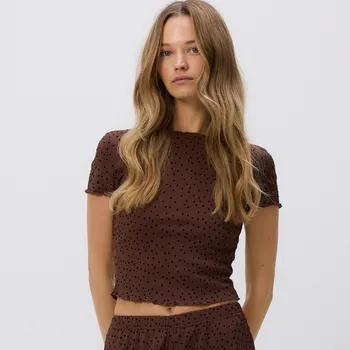 Dámský kabát Reserved - LADIES` BLOUSE - tmavě hnědá - 564GA-89X - 564GA-89X-XL