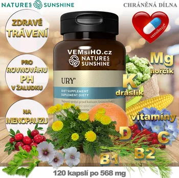 ❤️ NSP Ury | PODPORA LEDVIN, MOČOVÝCH CEST | AKCE: SLEVA - 12 % až - 20 % ❤️ 120 kapslí po 568 mg ❤️ Nature's Sunshine® USA ❤️ VEMsiHO.cz - CHRÁNĚNÁ DÍLNA ❤️ Natures Sunshine ❤️