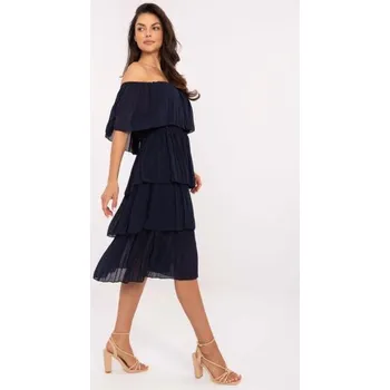 Dámské šaty Námořnicky modré vrstvené pruhované šaty OCH BELLA