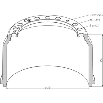Brzdový buben Buben brzdový 410x300 zn man tga,tgs, tgx, f2000,m2000, el202/ el222/ el262 0012602_a, , ,