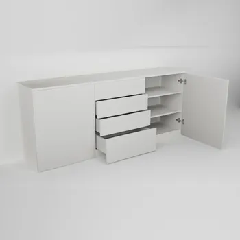 Komoda Komoda nízká s dvěma dvířky a čtyřmi zásuvkami (v. 76,5cm)