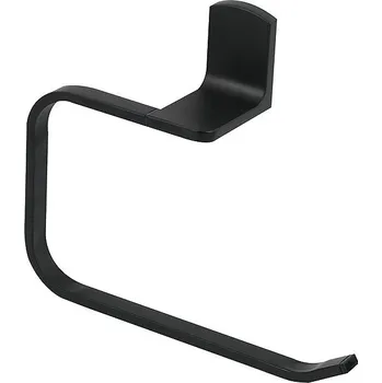 Sada koupelnových doplňků Spirella nástěnný držák na ručníky TAKU, matná černá, ocel, 22 cm