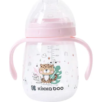 Hrnek se silikonovým pítkem KIKKABOO 240ml 6m+ Savanna