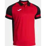 Triko POLO s límečkem JOMA Lider červeno černé Velikost: 4XS