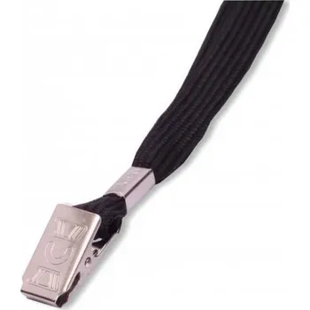 Šňůrka na krk s klipsem LILY - 50 ks, černá