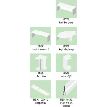 Stavebniny Kryt PK 100x 40 ohybový 8523 * KOPOS - KOLIN a.s. 41-06-270-41040