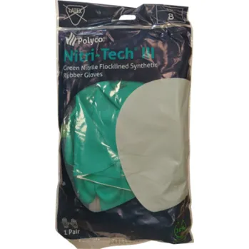 Pracovní oblečení Rukavice průmyslové nitrilové zelené / M