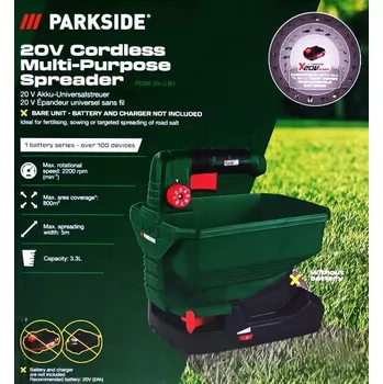 Rozmetadlo PARKSIDE Aku univerzální rozmetadlo PUSA 20-Li B1 – bez akumulátoru a nabíječky