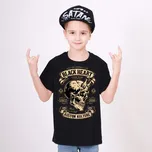 Dětské Triko BLACK HEART DEVIL SKULL Barva: Černá, Velikost: 10-11-R