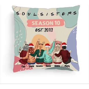 Polštář Polštář - B.E.S.T.F.R.I.E.N.D.S - Až 6 holky 40cm x 40cm