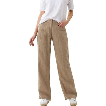 Dámské kalhoty Dámské lněné kalhoty Brax 74-2207/54, vel. 38, béžová