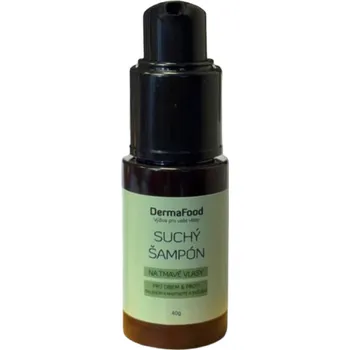 Šampon DermaFood Suchý šampón na tmavé vlasy, 40 g