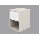 Komoda s 1 zásuvkou Flexa Classic Barevná úprava: 509 - Průhledná bílá/bílá MDF/přír.zelená