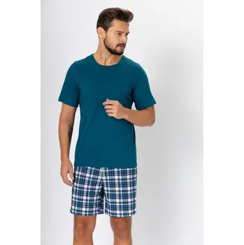 Pánské oblečení JAKS Pánské pyžamo tyrkysové Lukas Velikost: M