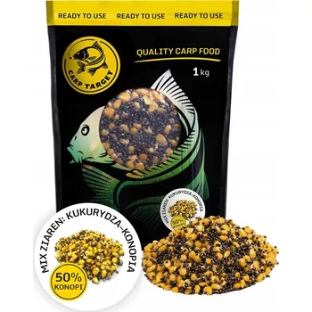 Návnadová surovina Návnada Carp Target kaprová metoda 1 kg Kukuřice Konopná Mix zrn